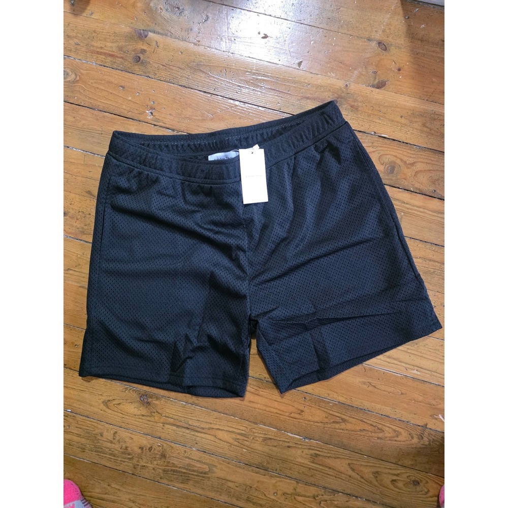 Brandon Thorne Mens Black Mesh Athletic Gym Basketball Shorts Size Large NWT